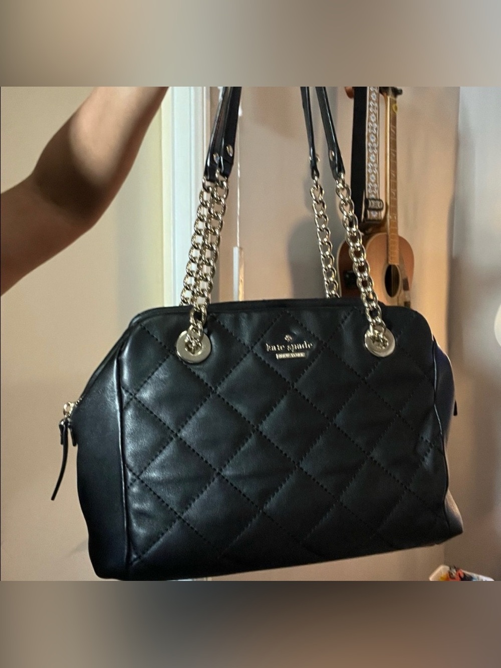 Black Emerson Kate Spade Quilted Purse